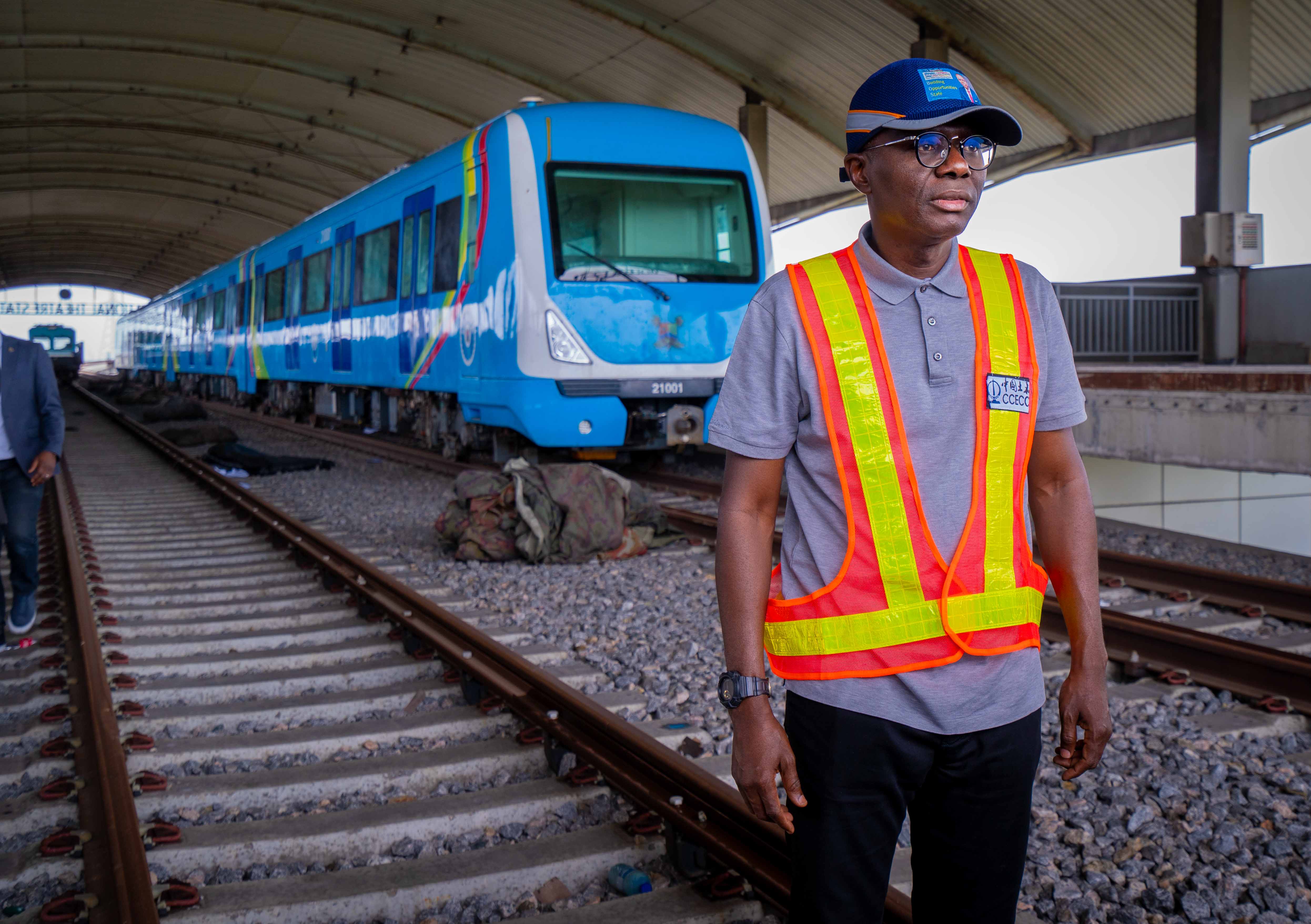 SANWO-OLU: LAGOS BLUE LINE RAIL PROJECT AT 90 PERCENT COMPLETION